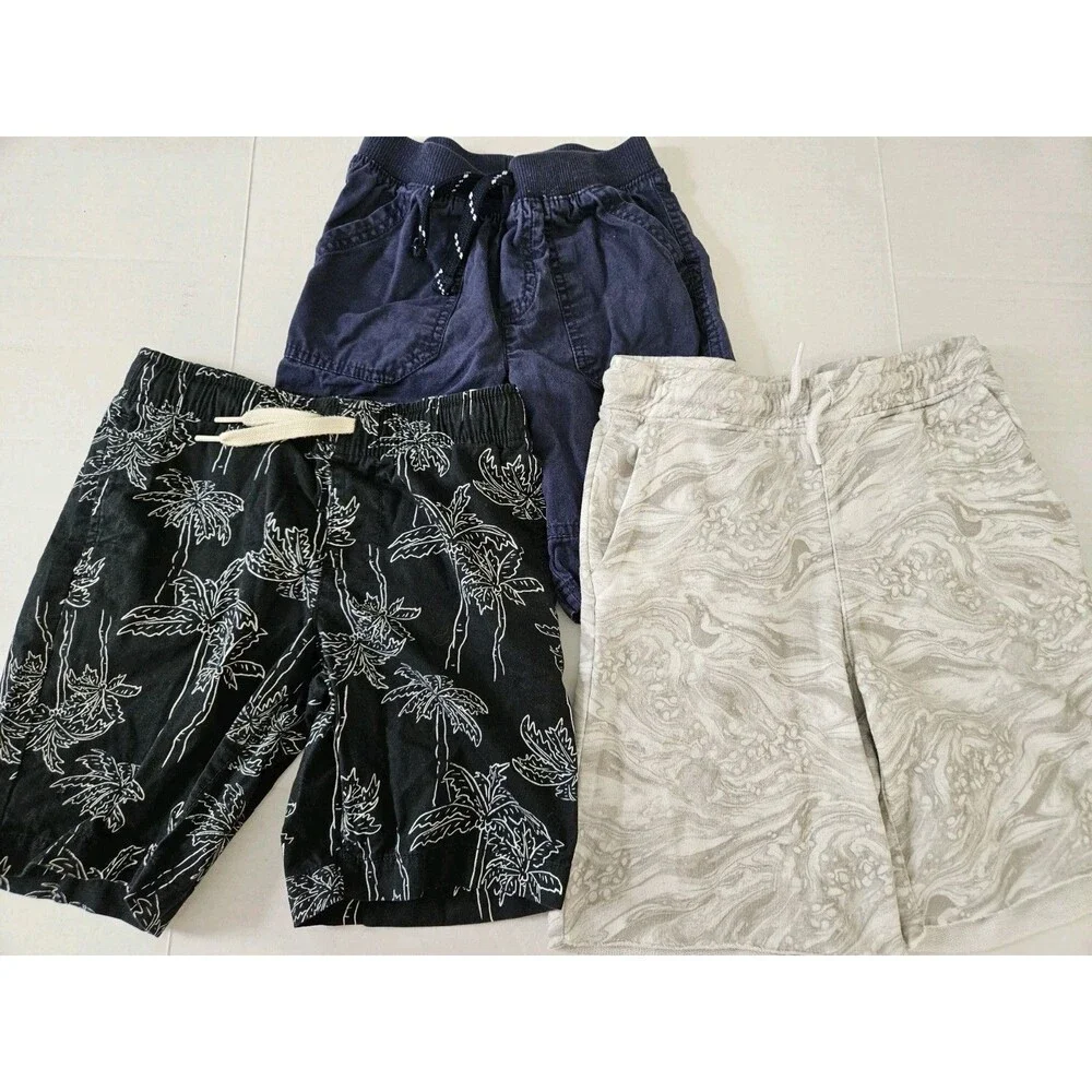 Lot Of 3 Boys Sz 7 & 6/7 Elastic Waist Shorts Old Navy Jumping Beans